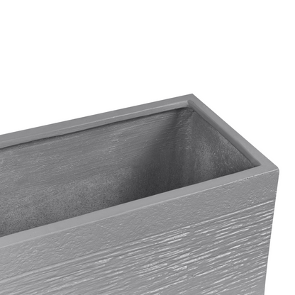 Grey Fibre Clay Plant Pot 60 x 29 x 30 Rectangular Indoor Outdoor