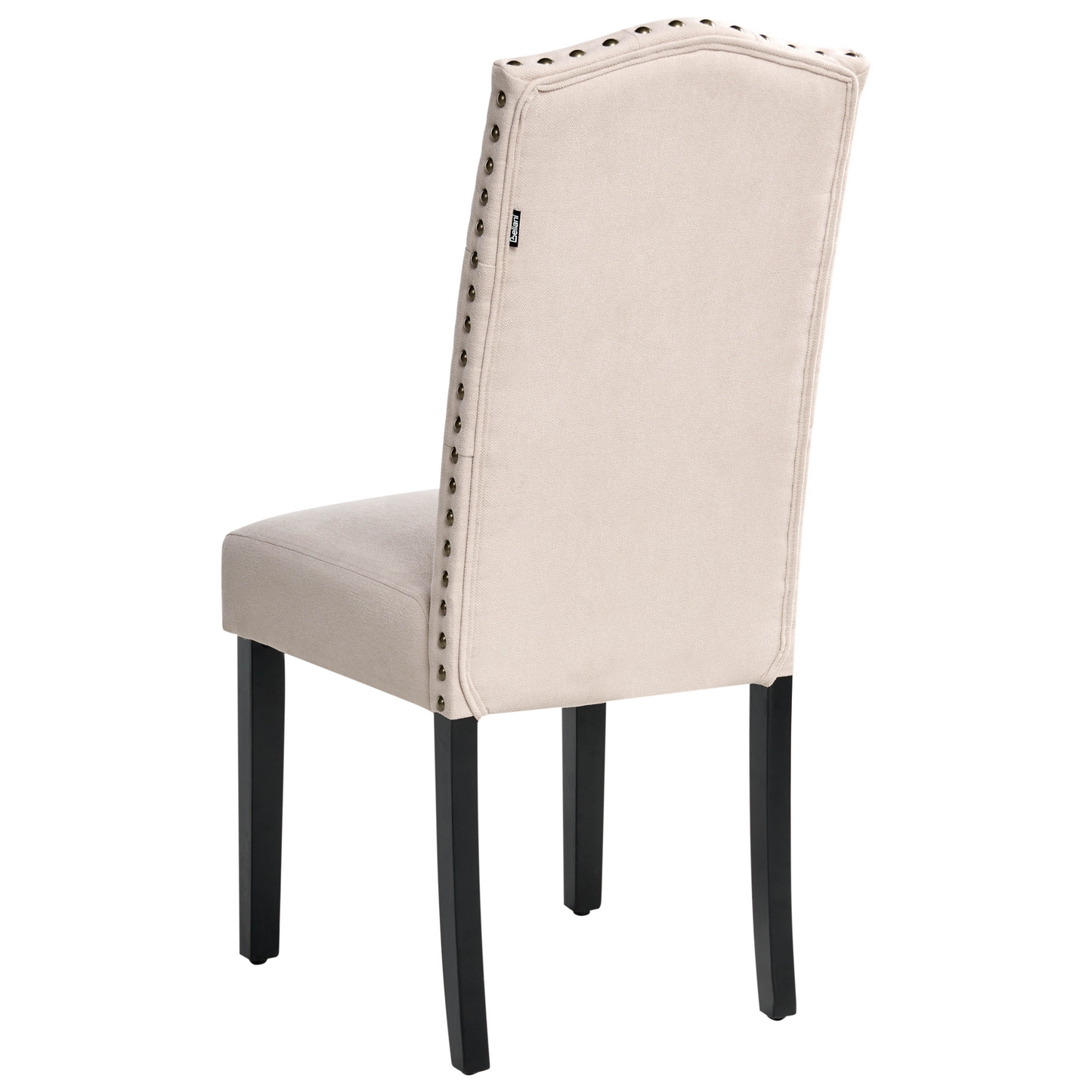 Velvet Dining Chairs Set Of 2 Light Beige Black Wood Legs
