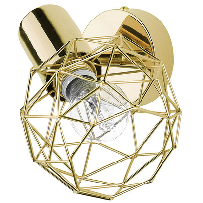 Gold Cage Wall Lamps Set Of 2 Adjustable Modern Sconces