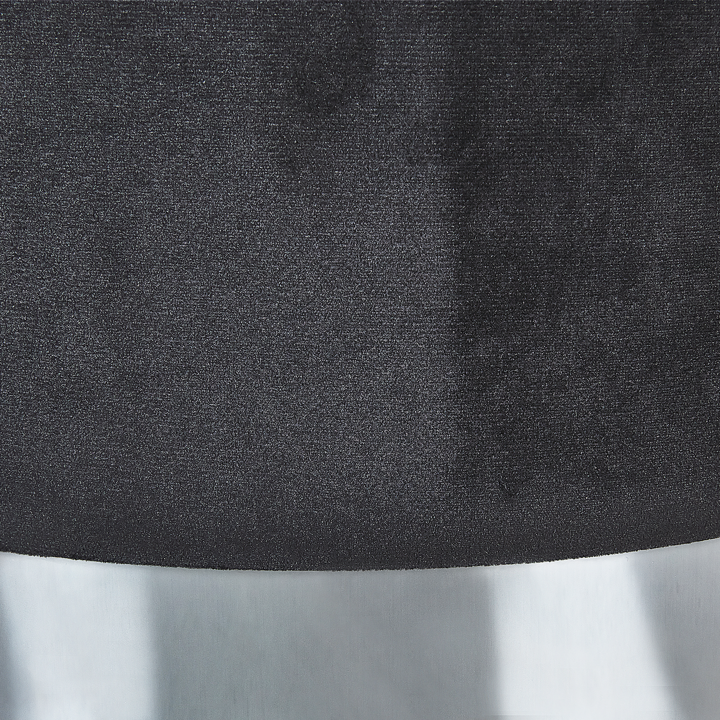 Velvet Pouffes Set Of 2 Black Metallic Band Footstools