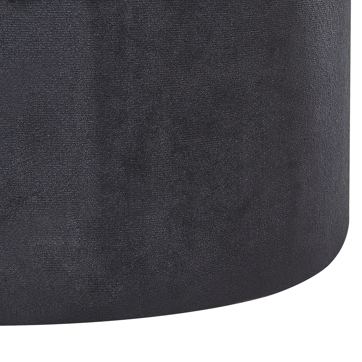 Velvet Pouffes Set Of 2 Black Metallic Band Footstools