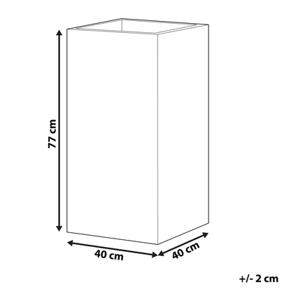 Garden Tall Clay Plant Pot 40 x 40 x 77cm Light Beige UV Resistant