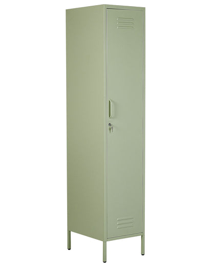 Green Metal Locker Storage Cabinet With Locking Doors