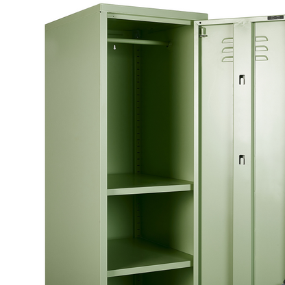 Green Metal Locker Storage Cabinet With Locking Doors
