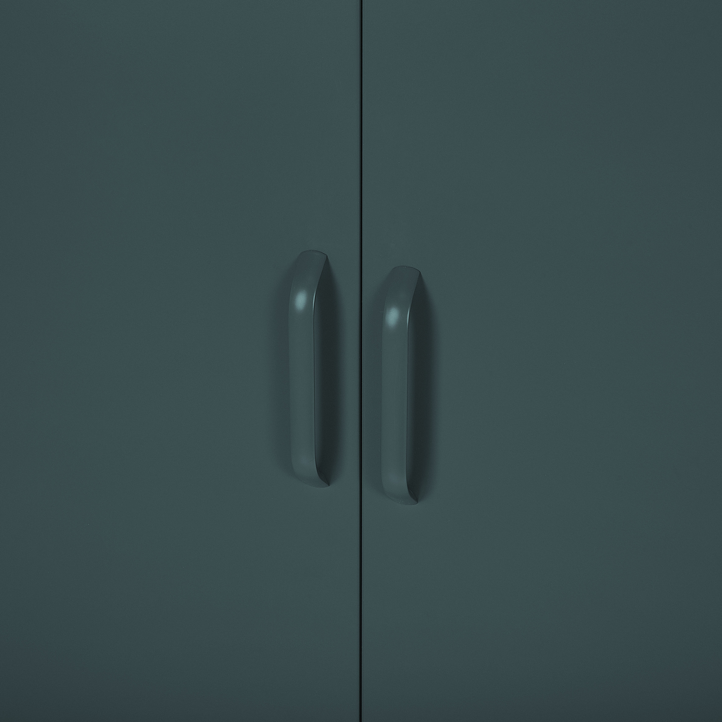 Storage Cabinet Industrial Grey Steel 2 Doors 4 Shelves