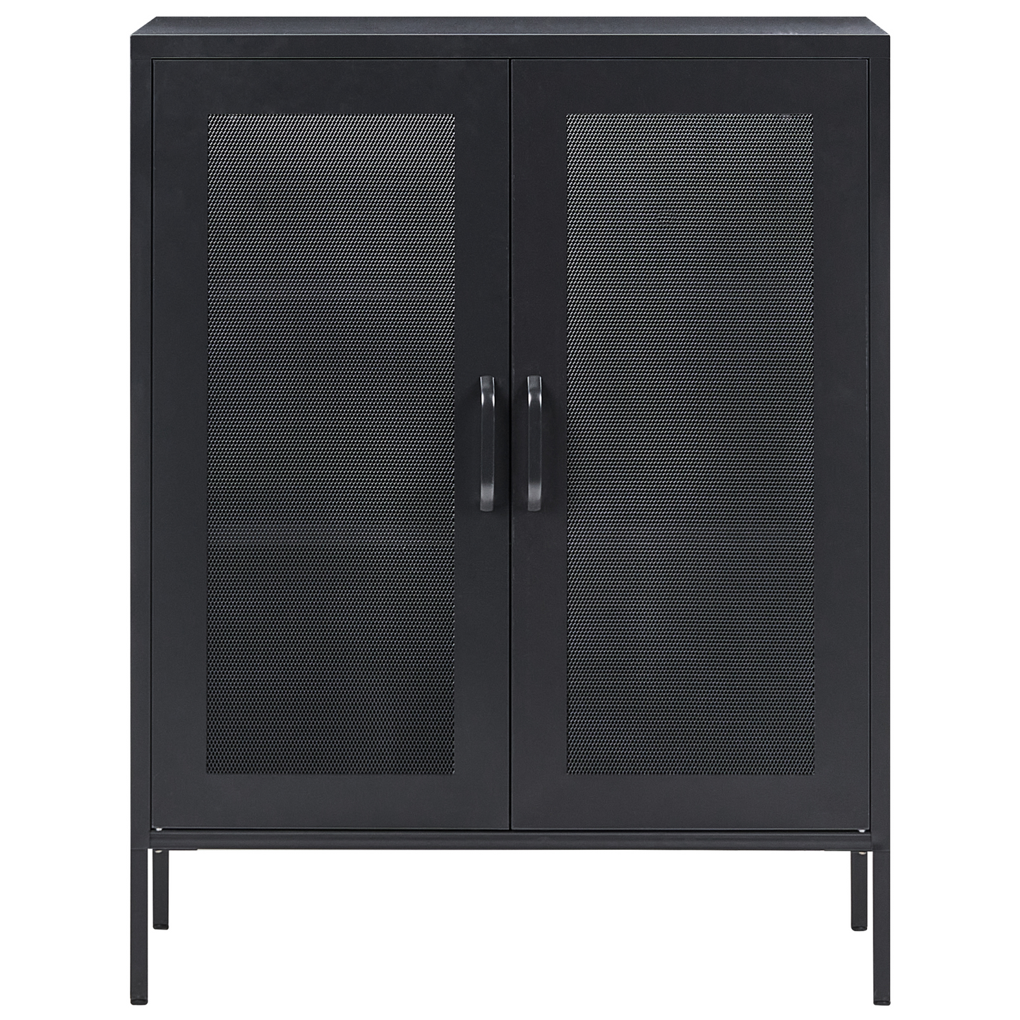 Acme Black Metal Office Cabinet 2 Door Locking With Keys