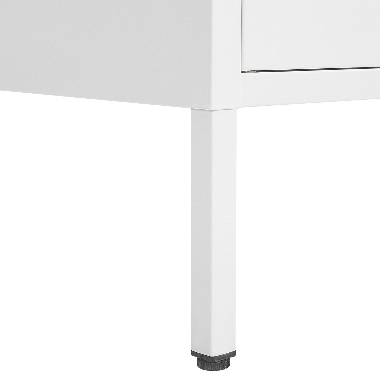 Industrial 2 Door White Steel Sideboard For Home Office