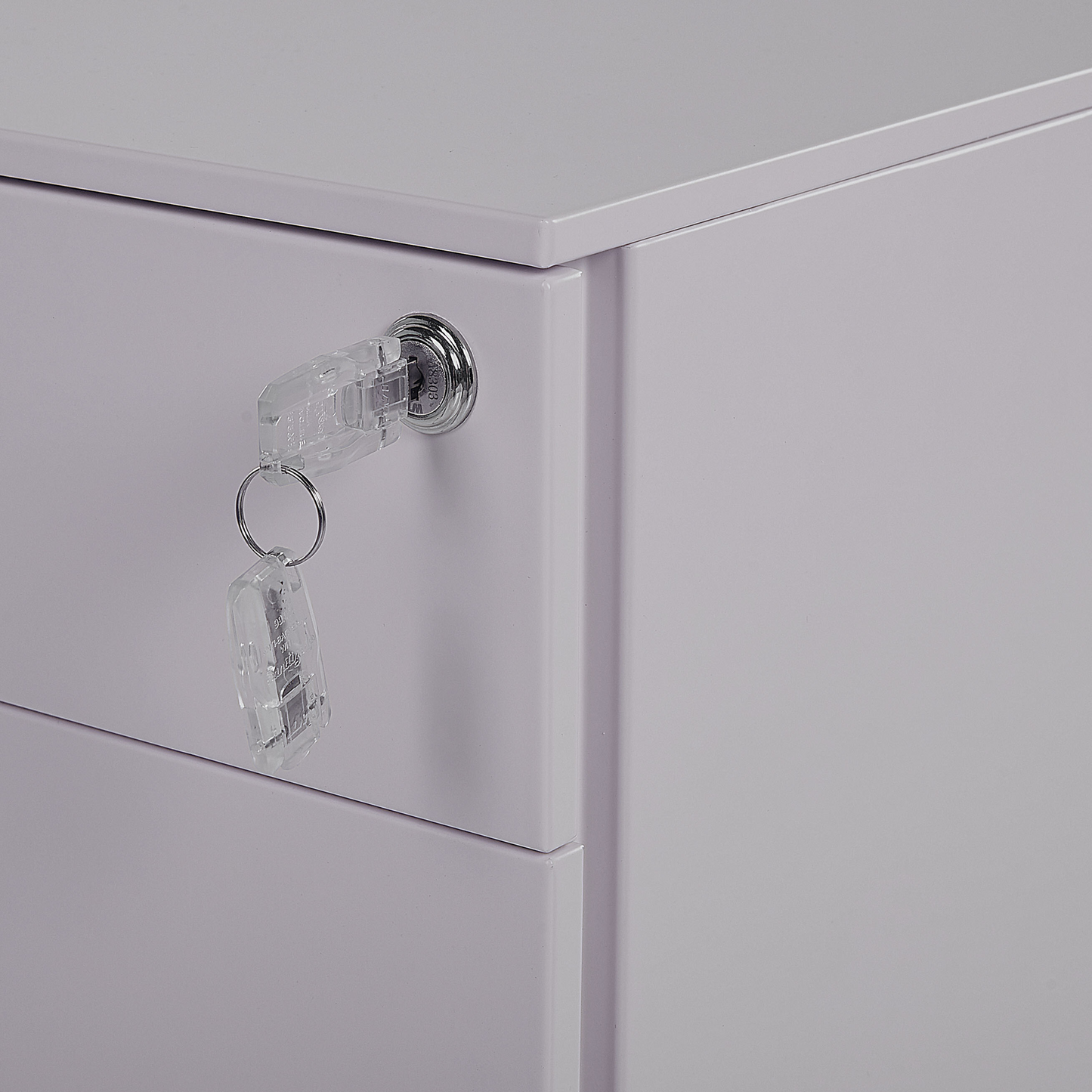 Office Storage Unit Grey Steel Castors 3 Drawers Key Locked Industrial Design