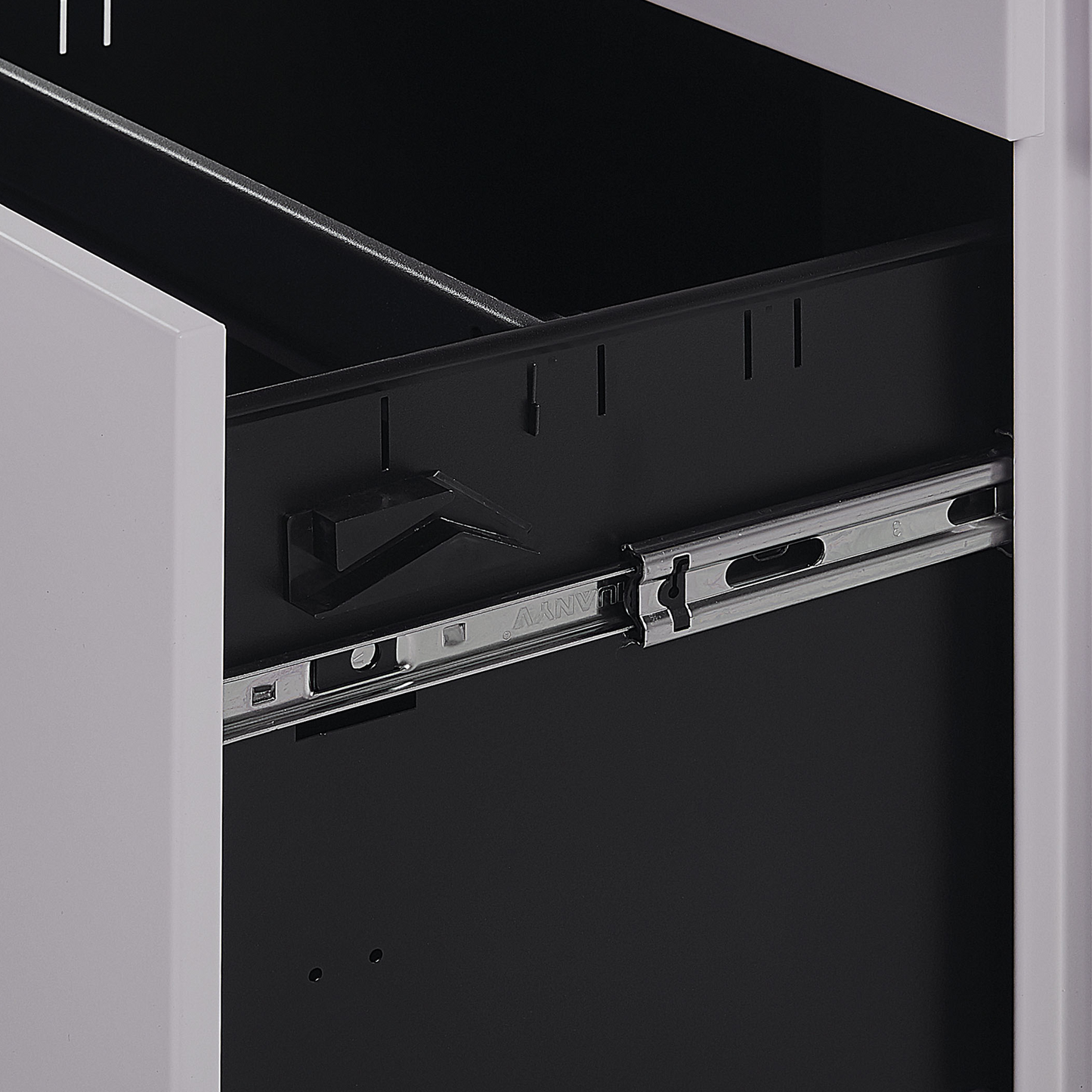 Office Storage Unit Grey Steel Castors 3 Drawers Key Locked Industrial Design
