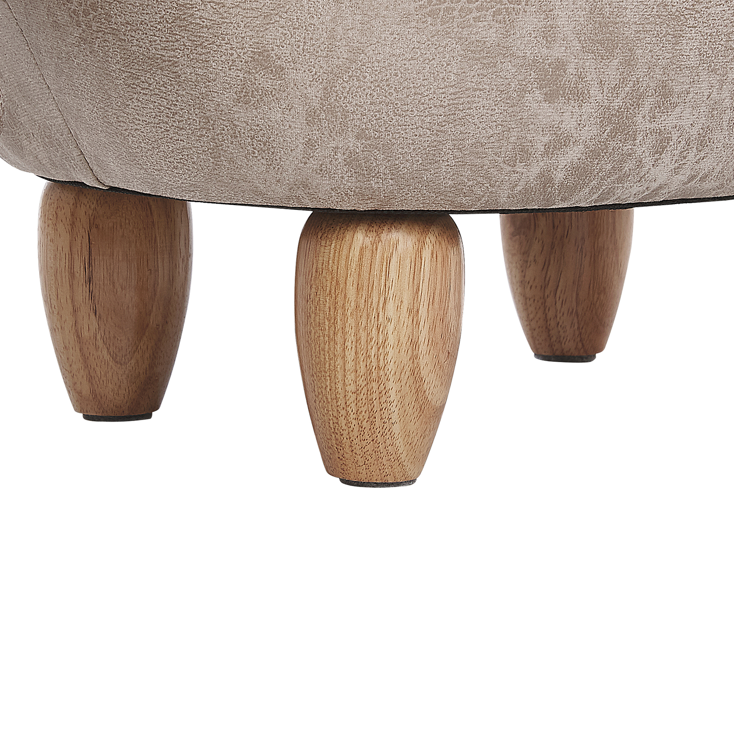 Elephant Footstool With Storage Grey Leather-Like Fabric