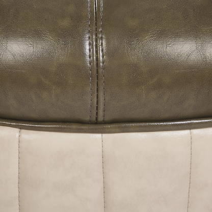 Turtle Stool Green Faux Leather Footstool Wood Legs