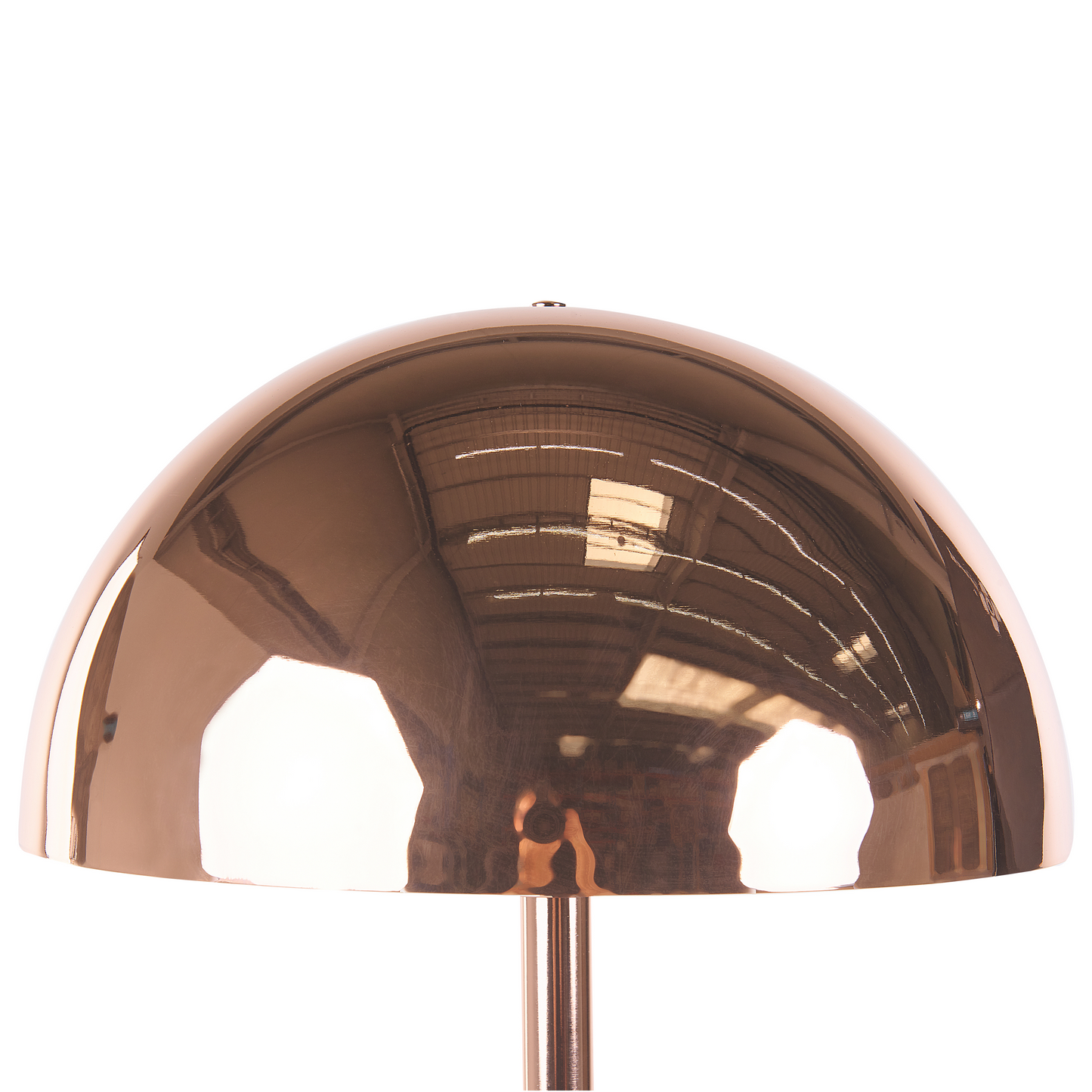 Copper Floor Lamp 158cm Glossy Round Shade