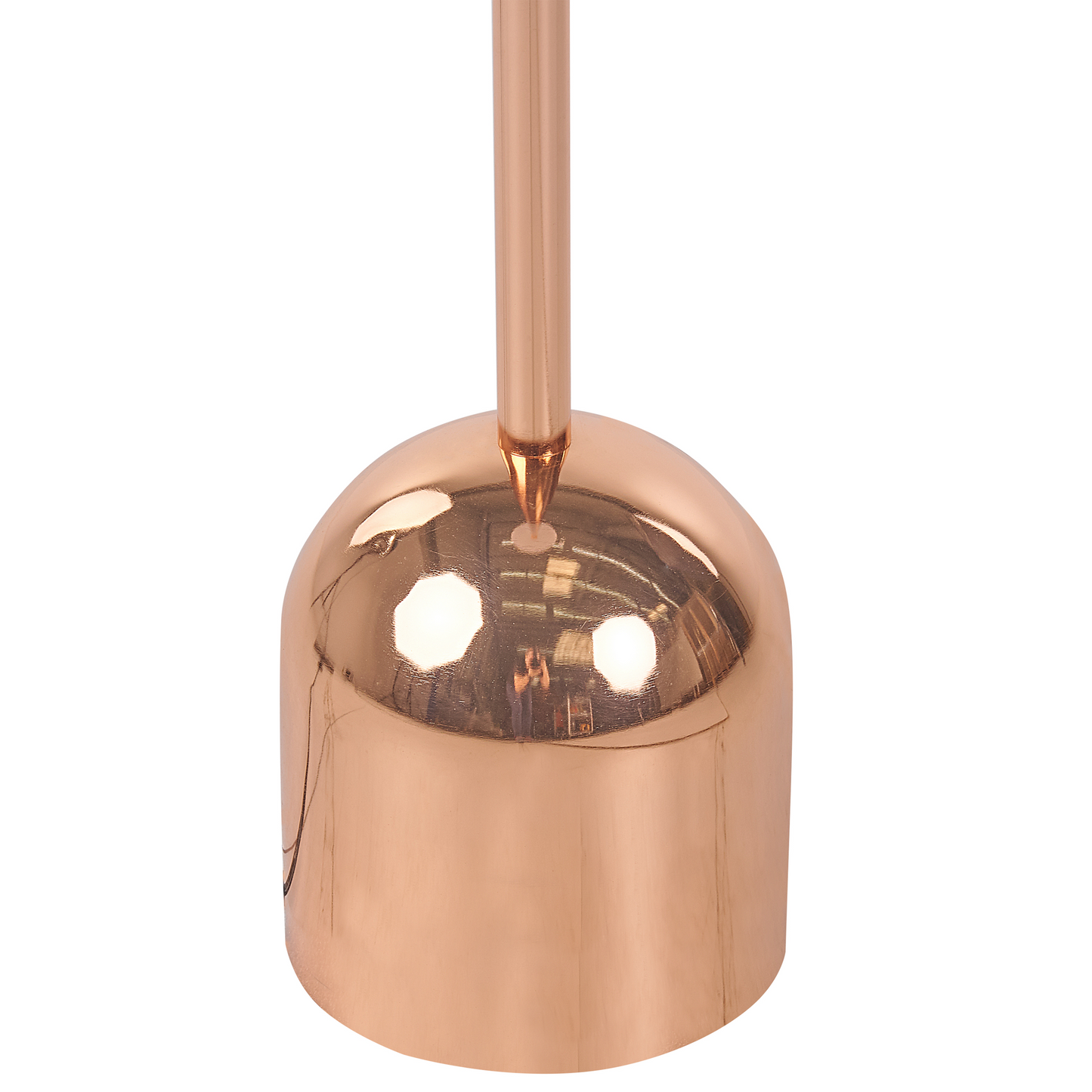 Copper Floor Lamp 158cm Glossy Round Shade