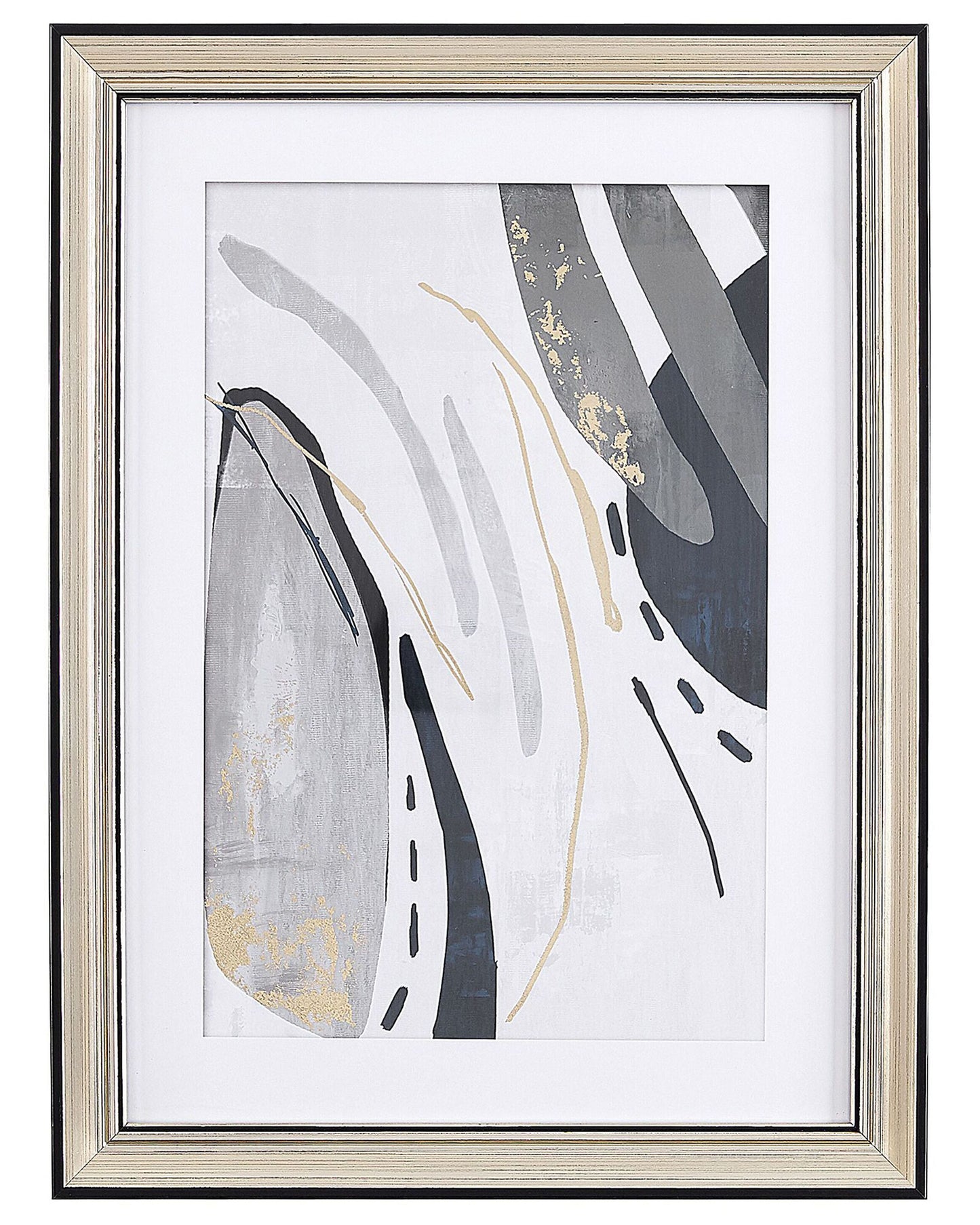 Framed Wall Art Grey Print 30 x 40cm Minimalist