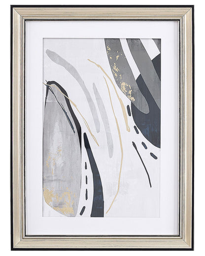Framed Wall Art Grey Print 30 x 40cm Minimalist