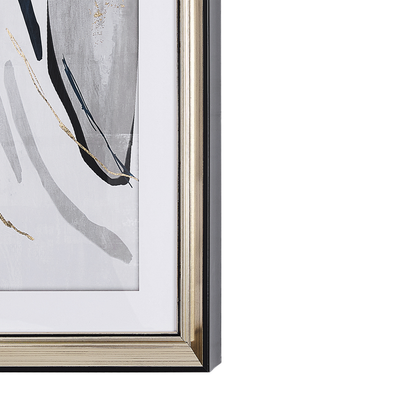 Framed Wall Art Grey Print 30 x 40cm Minimalist