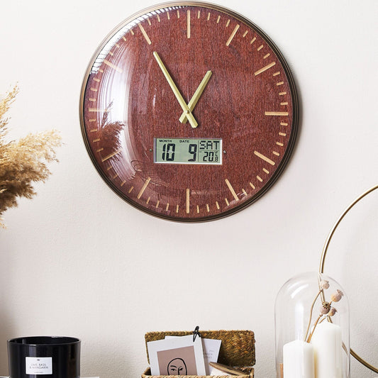 Timely Wall Clock Multicolour Distressed Iron Frame Fan Design 60cm