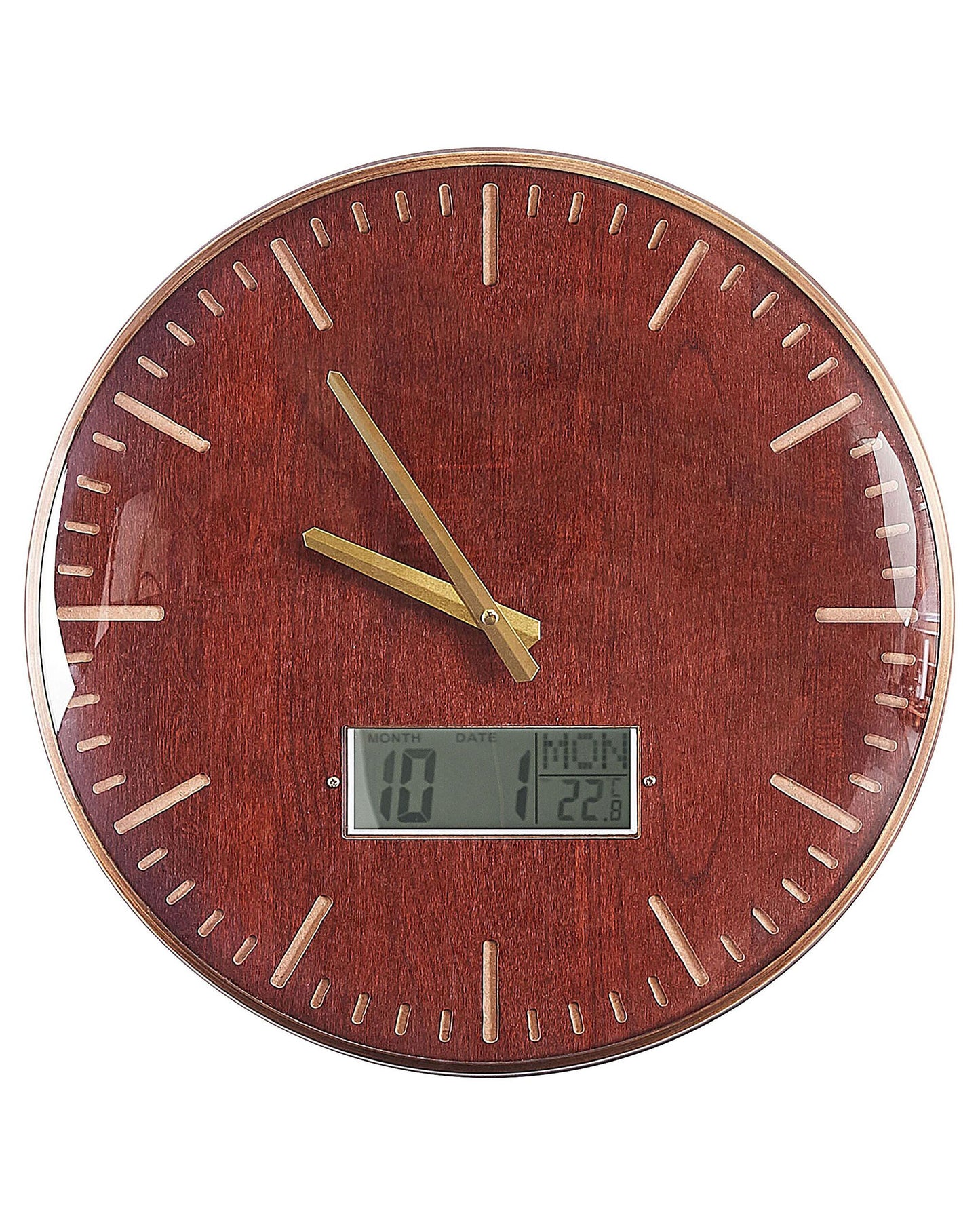 Timely Wall Clock Multicolour Distressed Iron Frame Fan Design 60cm