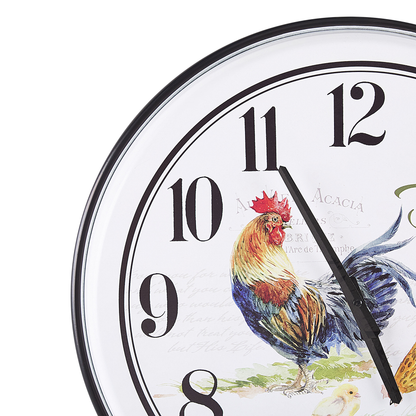Heritage Multicolour Iron Wall Clock Open Face 48cm Retro Country Design For Kitchen