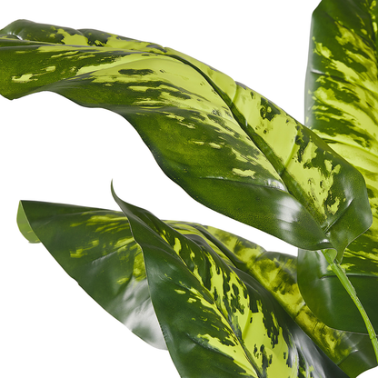 Living Dieffenbachia Potted Artificial Plant 122cm Green and Black Synthetic Indoor Decor