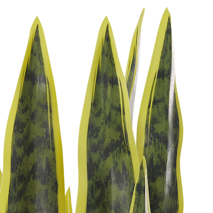 Artificial Snake Plant Potted 63cm Green Black Decor Indoor