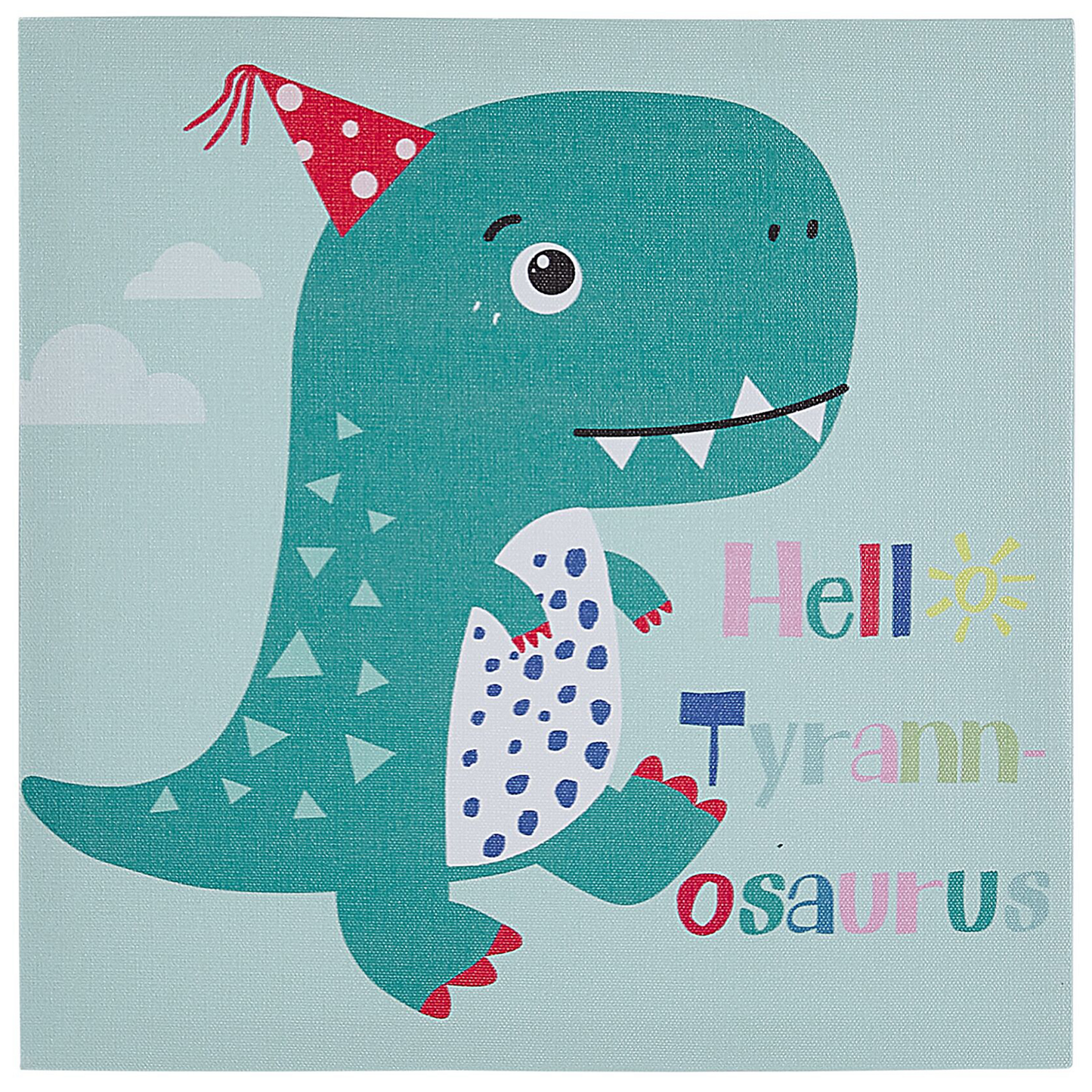 Dino Trio Canvas Prints 30 x 30cm Multicolour Nursery Decor