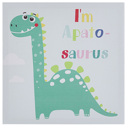 Dino Trio Canvas Prints 30 x 30cm Multicolour Nursery Decor