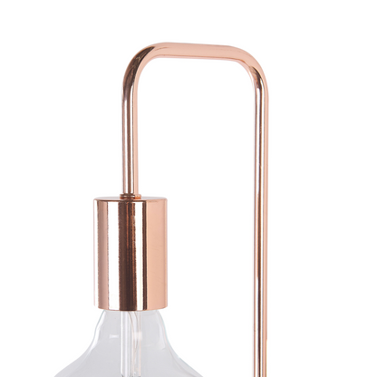 Floor Lamp Industrial Copper Gloss Finish Exposed Bulb