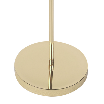 Floor Lamp Gold Metal Gloss Finish Exposed Bulb