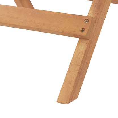 Outdoor Tea Table Light Brown Acacia 68 x 45 Foldable Tray