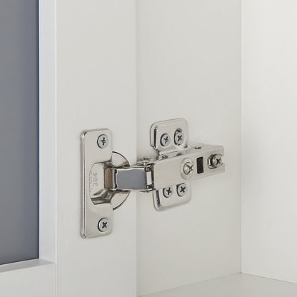 Bathroom Mirror Cabinet White 40 x 60cm Modern With Hidden Shelf For Toiletries And Front Mirror