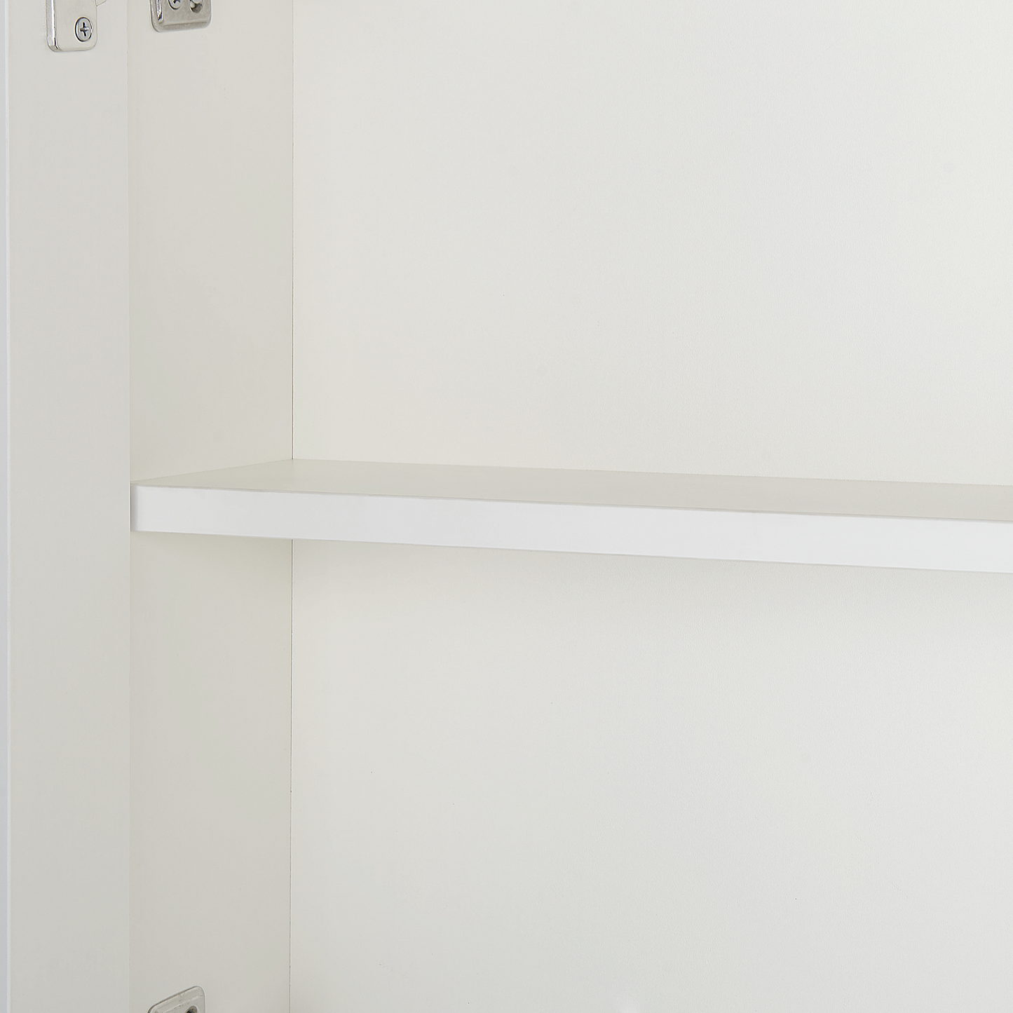 Bathroom Mirror Cabinet White 40 x 60cm Modern With Hidden Shelf For Toiletries And Front Mirror