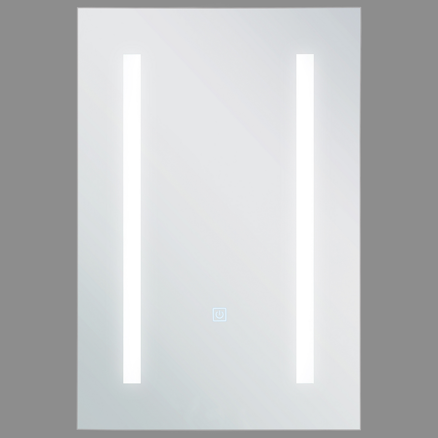 Bathroom Mirror Cabinet With LED White 40 x 60cm Modern