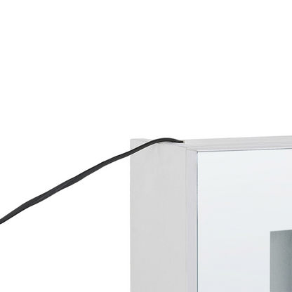 Bathroom Mirror Cabinet With LED White 40 x 60cm Modern