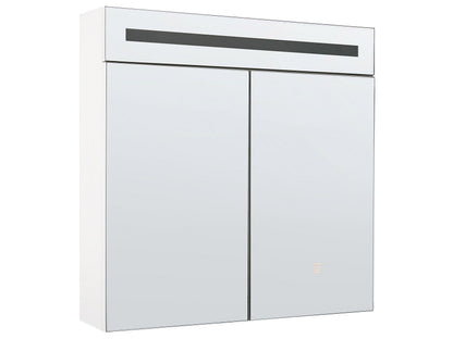 LED Mirror Cabinet 60 x 60cm White Modern