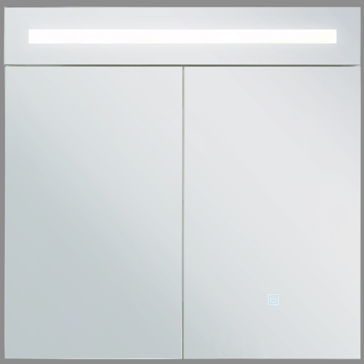 LED Mirror Cabinet 60 x 60cm White Modern