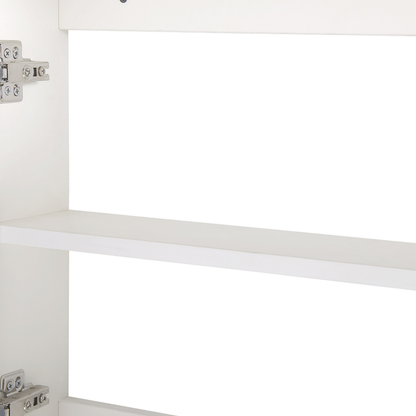 LED Mirror Cabinet 60 x 60cm White Modern