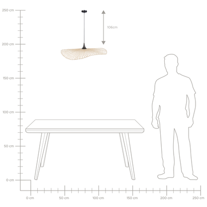 Bamboo Light Brown Pendant Lamp 80cm Oval Shade Modern Hanging Ceiling Light Ambient Glow