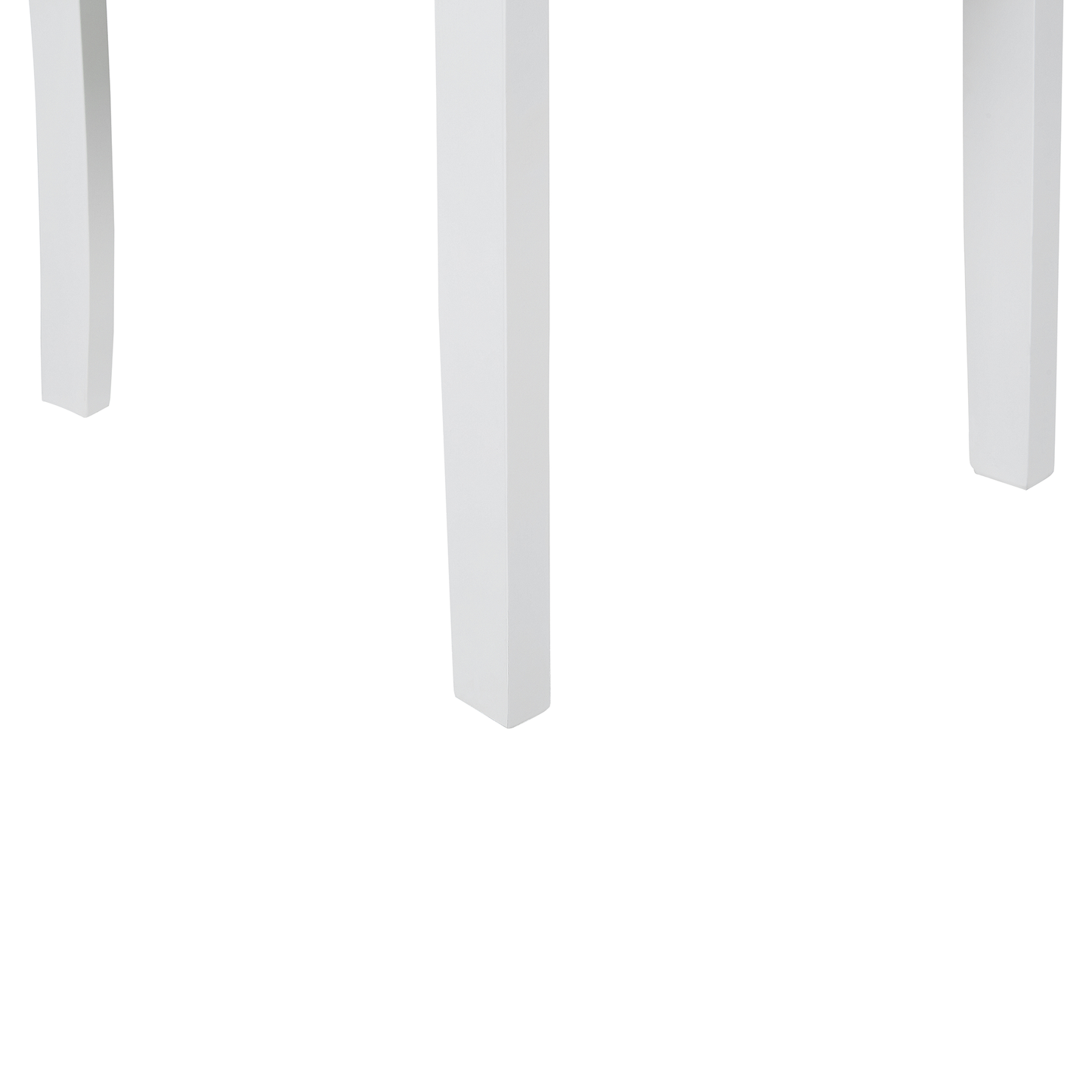 Set Of 2 Dining Chairs Light Brown White Rubber Wood Armless Ladder Back