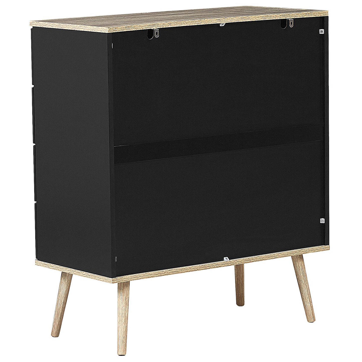 Chest of Drawers Black 4 Drawer 93 x 79cm