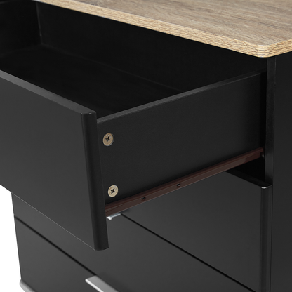 Chest of Drawers Black 4 Drawer 93 x 79cm
