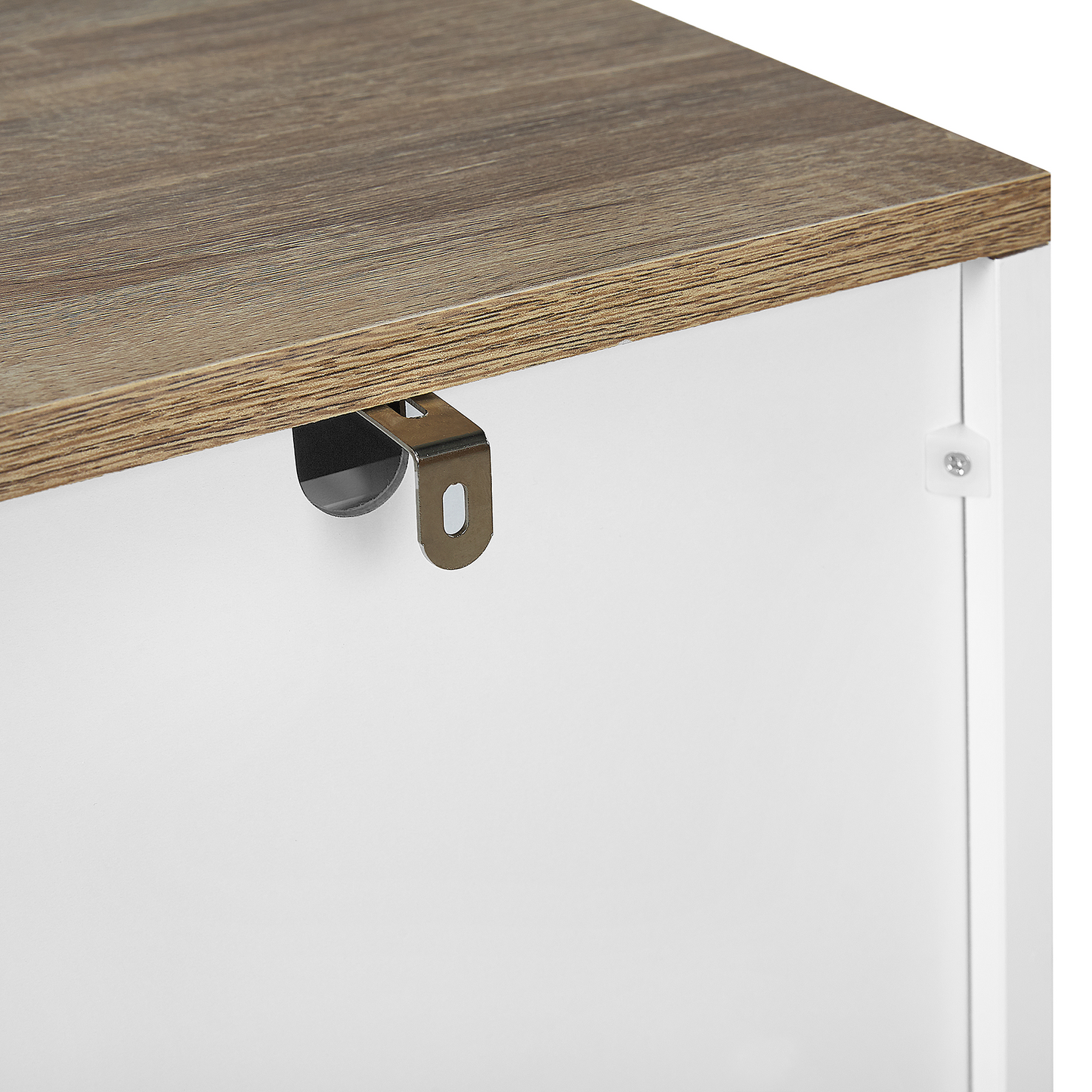 White Chest Of Drawers With 4 Drawers 93 x 79cm Scandinavian Style Storage Cabinet
