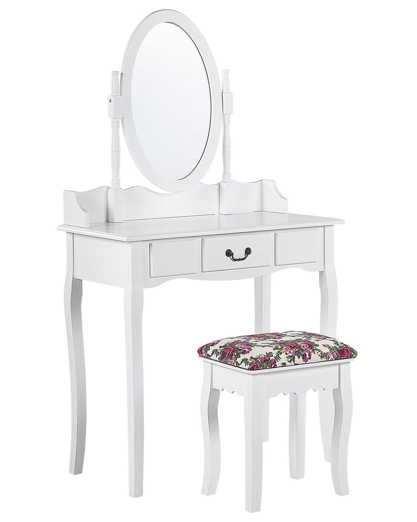 Dressing Table White Retro Drawer Set