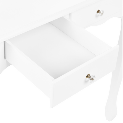 Dressing Table White With 4 Drawers And Adjustable Mirror For Living Room Scandinavian Design