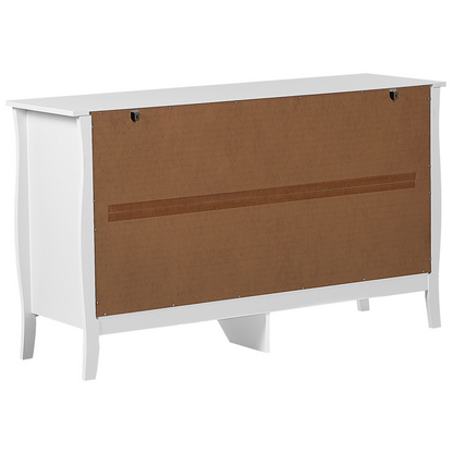 White Chest Of Drawers 6 Drawer Sideboard 75 by 130cm Modern French Style