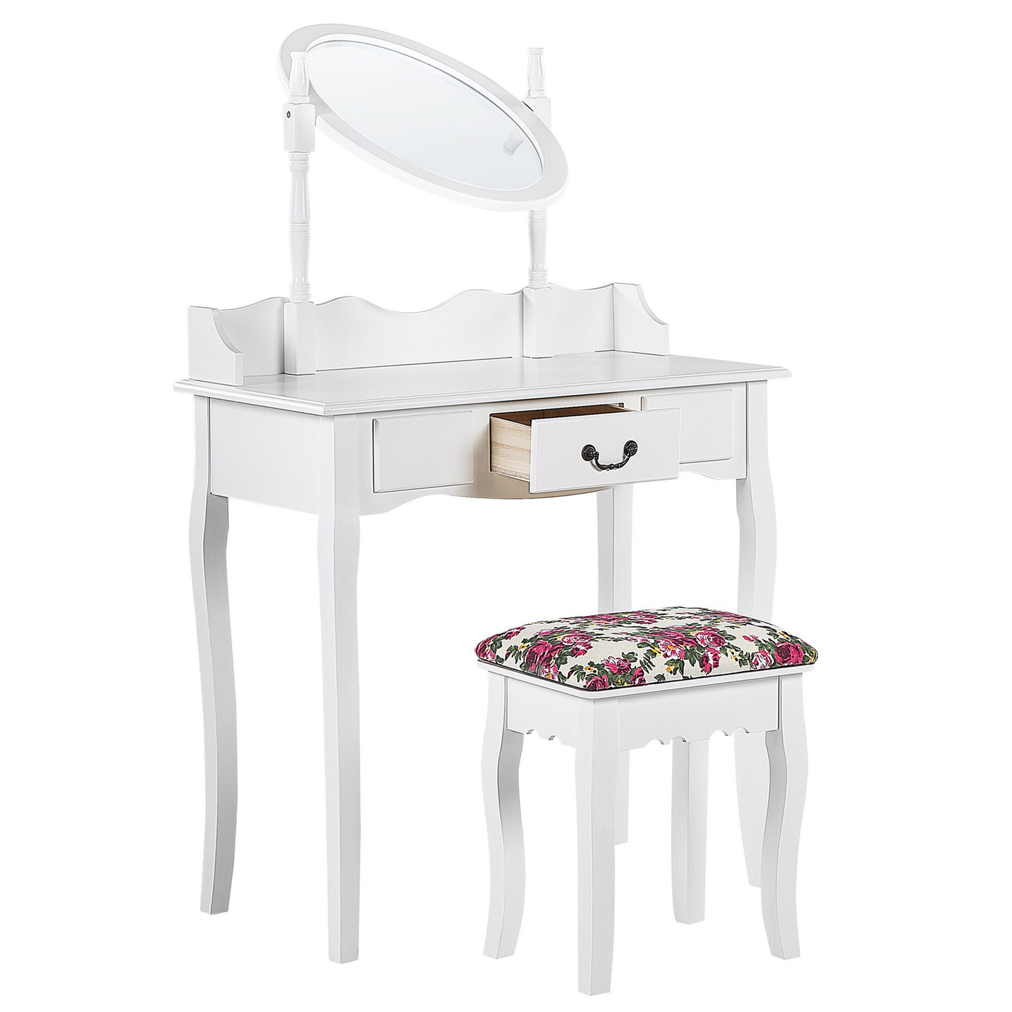Dressing Table White Retro Drawer Set