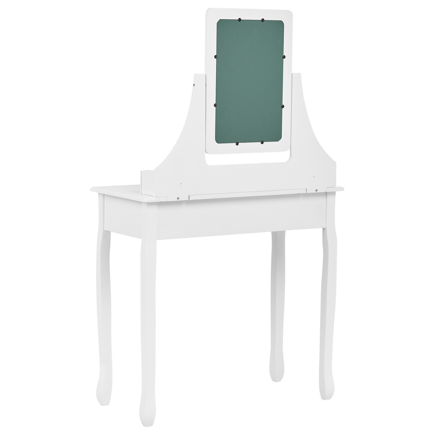 Home Dressing Table White 4 Drawers With Mirror