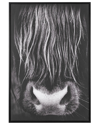 Bull Canvas Art Print Black 93x63 cm Modern Frame