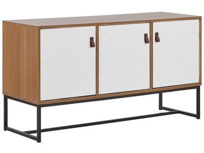 Sideboard Light Brown 62 x 112cm TV Stand 3 Doors