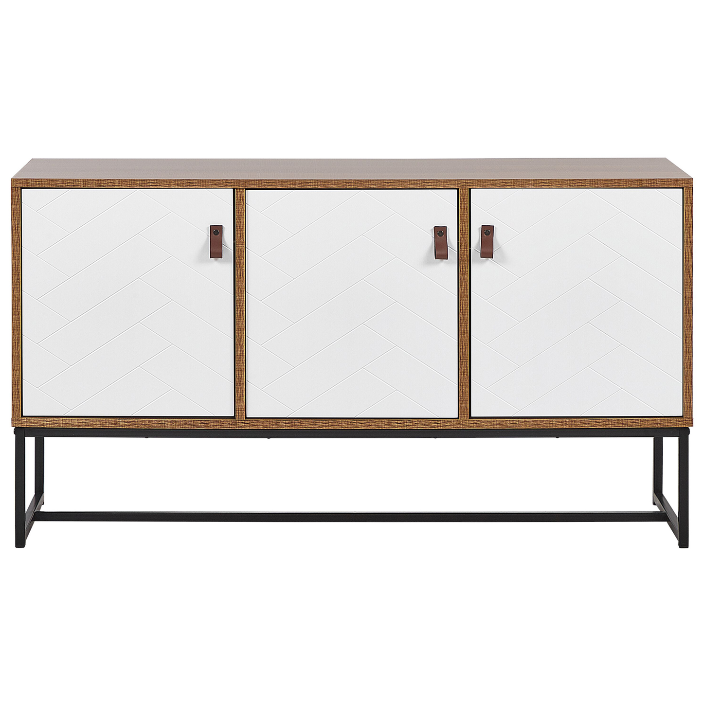 Sideboard Light Brown 62 x 112cm TV Stand 3 Doors